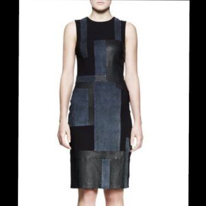 A.L.C. Leather Patchwork Dress